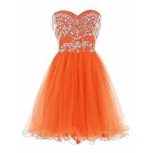 Sexy Alibaba Elegant Short New Designer Sweetheart Tulle Party Evening Dresses with Beaded LC03